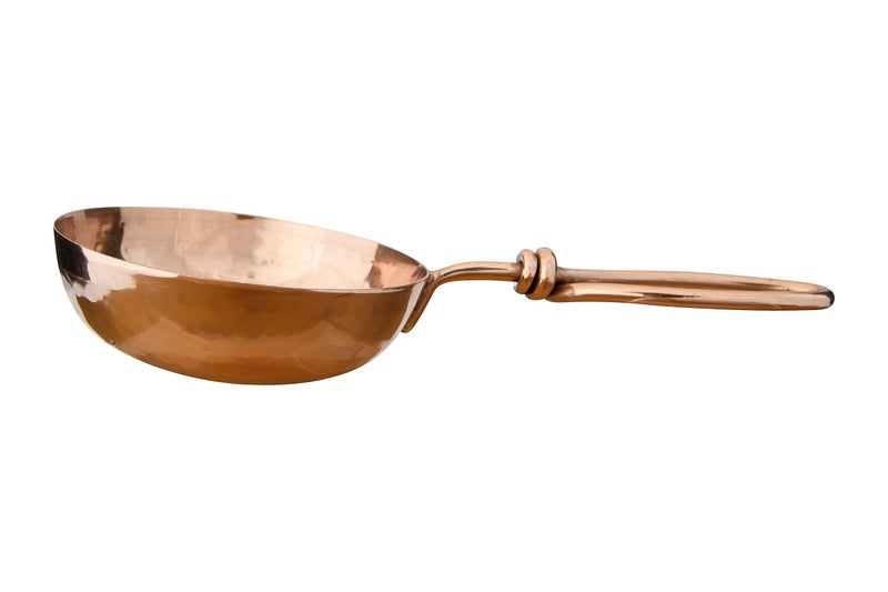 Creative Co-Op Hammered Stainless Steel Leather Tie (Set of 4 Sizes) Scoops, Copper - Image 2